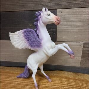 2014 Purple & White Glitter Pegasus Horse